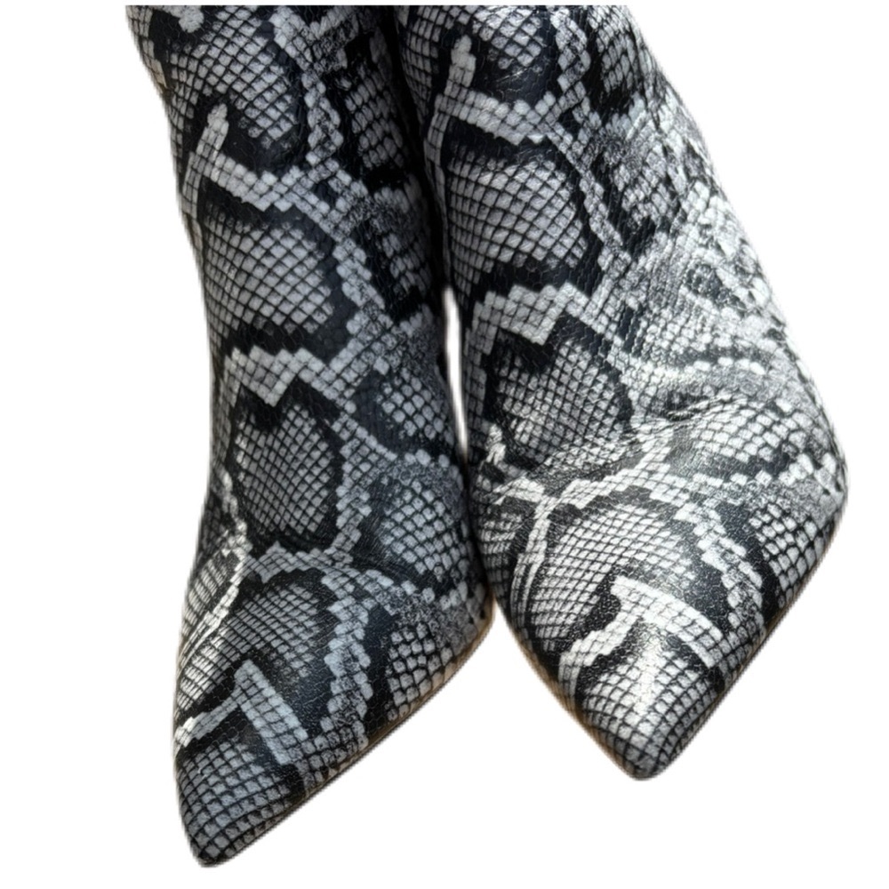 MICHAEL KORS ALINA FLEX Snake Embossed Leather Ankle Boot - Picture 6 of 8